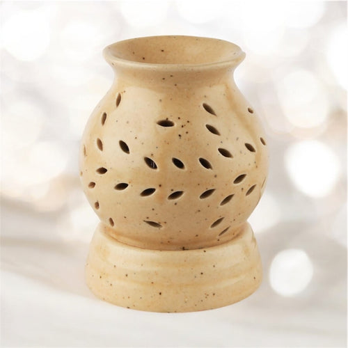 CultAroma Ceramic Electric Aroma Diffuser Matki Shape Oil Burner Set with 1 Lemon & 1 Lavender Fragrance Oil Free
