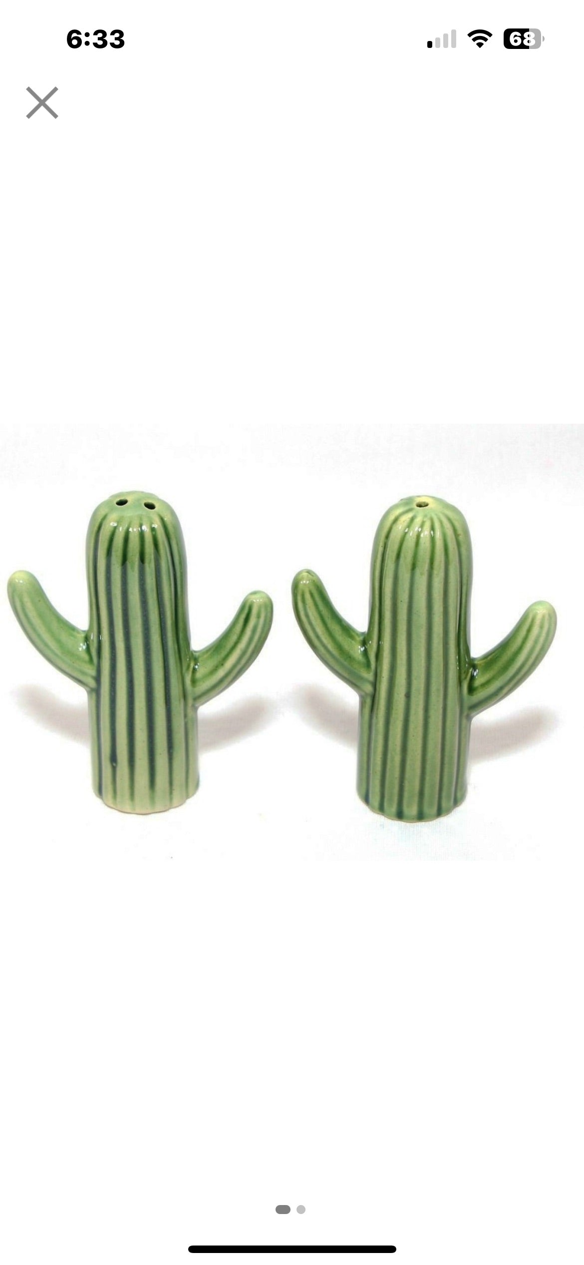Jha Ji Ceramics Salt and Pepper | Seasoning & Spice Shakers |Cactus Set Holder Dispensers Pepper Condiment 2 Pcs | (Green)